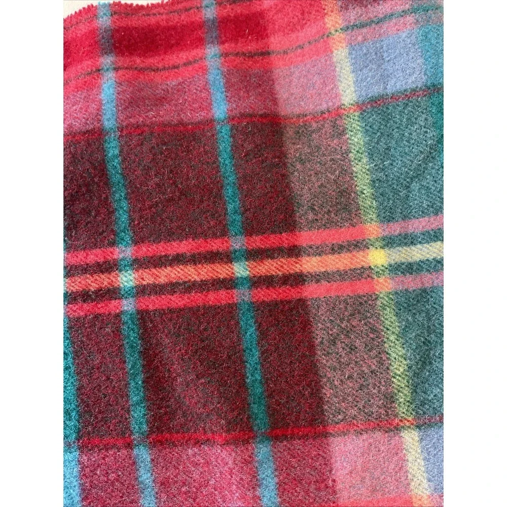 Vintage Polo Ralph Lauren Scarf Wool Blue Plaid Tartan Scotland Pony Rare‎ Color